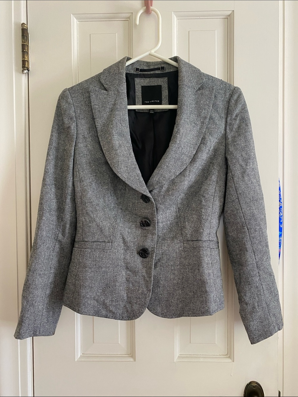 The Limited Gray Tailored Shawl Collar Blazer